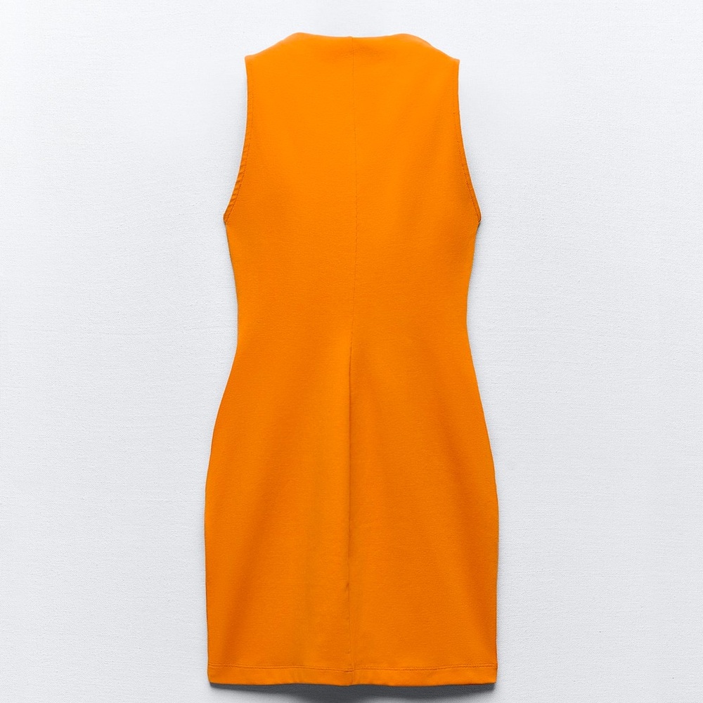 zara orange dress - Picture 3 of 4